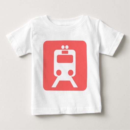 T-shirt Pour Bébé Panneau du train - (Devant)
