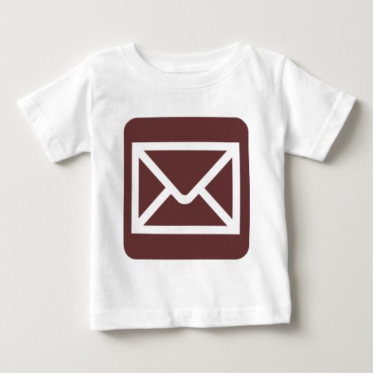 T-shirt Pour Bébé Panneau Enveloppe - Brown foncé (Devant)