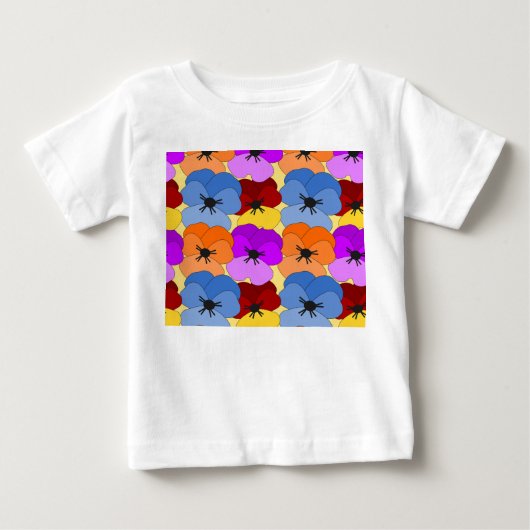 T-shirt Pour Bébé Pansy Collage (Devant)