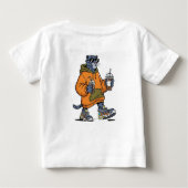 T-shirt Pour Bébé Panthère dessinée avec des lunettes de soleil (Dos)