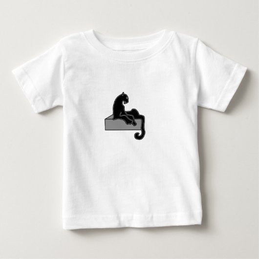 T-shirt Pour Bébé Panthère noire (Devant)