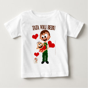 T-shirt Pour Bébé Papa aime bébé - T-shirt bébé