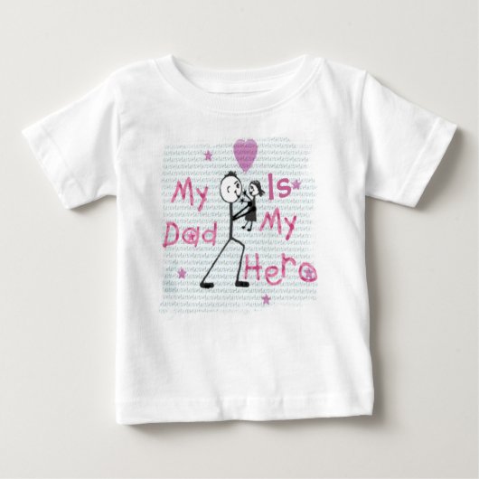 T-shirt Pour Bébé Papa de héros de fête des pères (Devant)