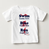 T-shirt Pour Bébé Papa de triathlon (Devant)