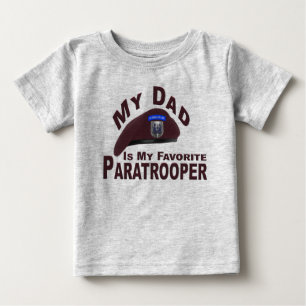 T-shirt Pour Bébé Papa est Mon Favori 82e Parachutiste Aéroporté Bab