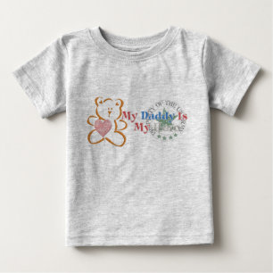 T-shirt Pour Bébé Papa est mon héros (armée)