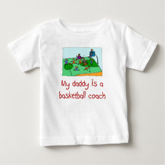 T-shirt Pour Bébé Papa est un bébé de basket-ball Coach