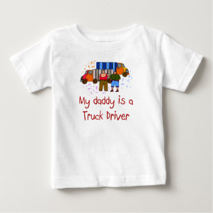 T-shirt Pour Bébé Papa est un chauffeur de camion chemise