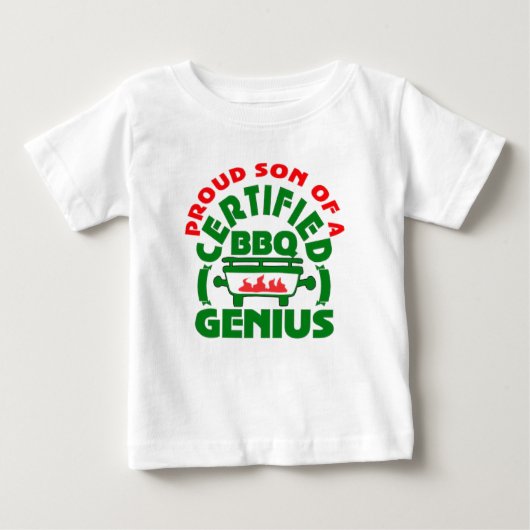 T-shirt Pour Bébé Papa est un génie du barbecue (Devant)
