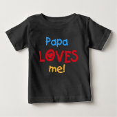 T-shirt Pour Bébé Papa m'aime (Devant)