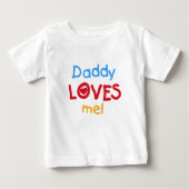 T-shirt Pour Bébé Papa m'aime (Devant)