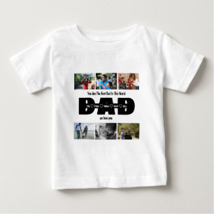 T-shirt Pour Bébé Papa, on t'aime – Fête des Pères 6 Photo Collage