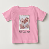 T-shirt Pour Bébé Papa Père Photo personnalisée Texte Première Class (Devant)