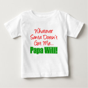 T-shirt Pour Bébé Papa vaut mieux que Père Noël