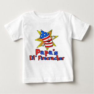 T-shirt Pour Bébé Papa's Little Firecracker