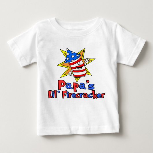T-shirt Pour Bébé Papa's Little Firecracker (Devant)