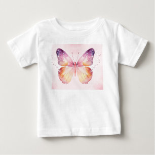 T-shirt Pour Bébé Papier Aquarelle Art Papillon