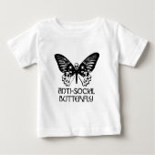 T-shirt Pour Bébé Papillon antisocial (Devant)