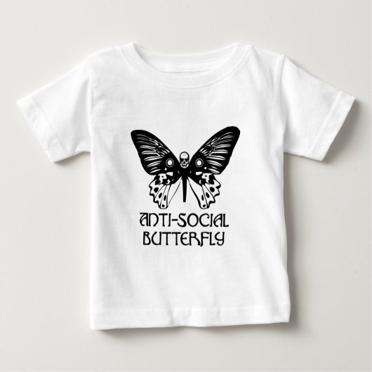 T-shirt Pour Bébé Papillon antisocial (Devant)