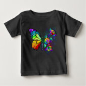 T-shirt Pour Bébé Papillon arc-en-ciel (Devant)