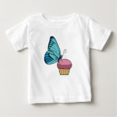 T-shirt Pour Bébé Papillon avec muffin (Devant)