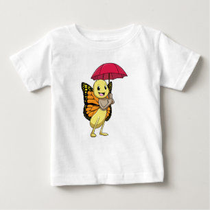 T-shirt Pour Bébé Papillon avec parapluie
