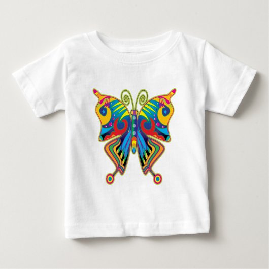 T-shirt Pour Bébé Papillon coloré (Devant)