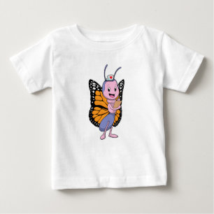 T-shirt Pour Bébé Papillon comme infirmière