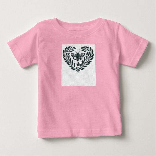 T-shirt Pour Bébé Papillon et Branches (Devant)