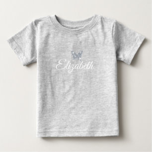 T-shirt Pour Bébé papillon étincelant en faux diamant