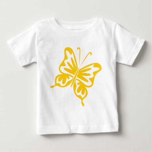 T-shirt Pour Bébé Papillon rétro - Ambre (Devant)