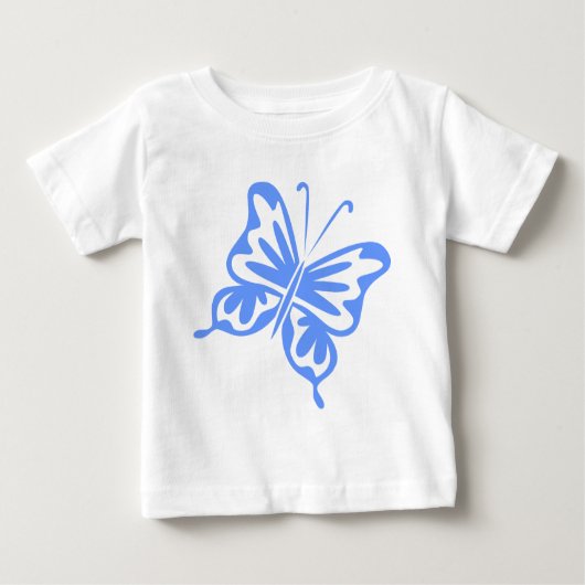 T-shirt Pour Bébé Papillon rétro - Bleu bébé (Devant)