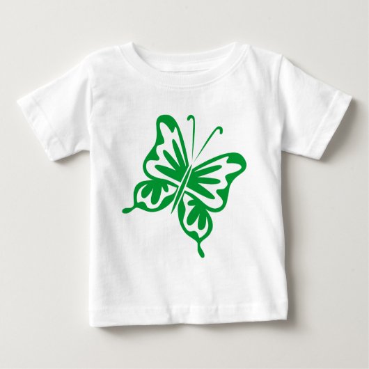 T-shirt Pour Bébé Papillon rétro - Vert herbe (Devant)