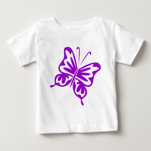 T-shirt Pour Bébé Papillon rétro - Violet (Devant)