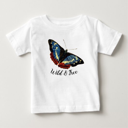 T-shirt Pour Bébé Papillon Sauvage & Libre (Devant)