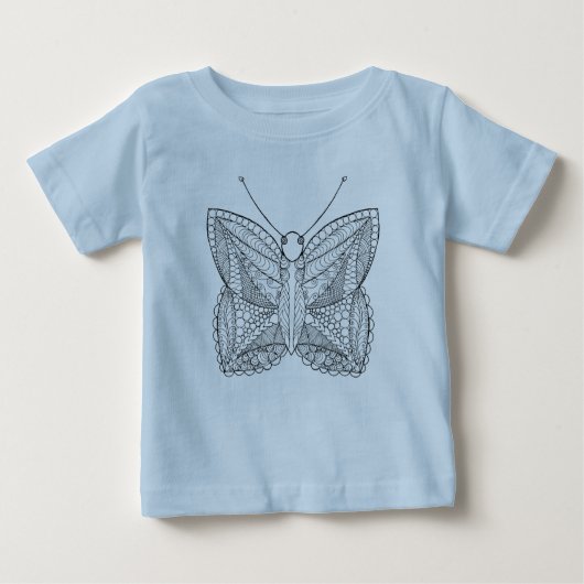T-shirt Pour Bébé Papillon tropical inspiré de conception (Devant)