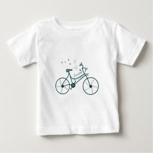 T-shirt Pour Bébé Papillons à vélo & Fleurs Liberté Design
