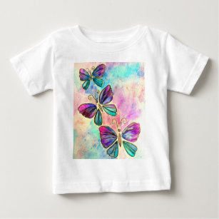 T-shirt Pour Bébé Papillons colorés mignons