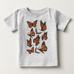T-shirt Pour Bébé Papillons de monarque géométriques