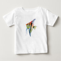 Papillons de poisson angélique Toddler Ruffle Tee,