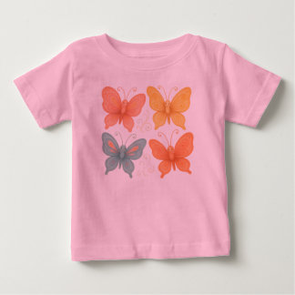 T-shirt Pour Bébé Papillons Fantaisistes