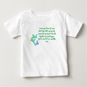 T-shirt Pour Bébé Papillons, Poème d'amour pour un nouveau-né