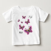 T-shirt Pour Bébé Papillons volants  (Devant)