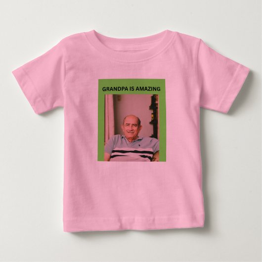 T-SHIRT POUR BÉBÉ PAPY EST INCROYABLE (Devant)
