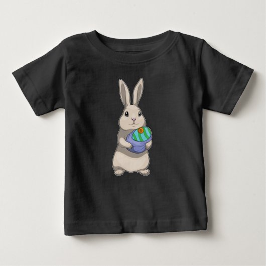 T-shirt Pour Bébé Pâques de lapin Pacifique oeuf de Pâques (Devant)