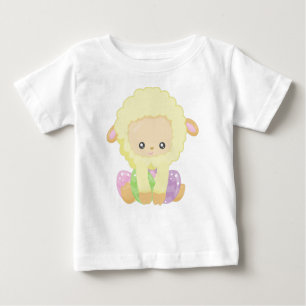 T-shirt Pour Bébé Pâques, Mignons, Petits moutons, Oeufs de Pâques