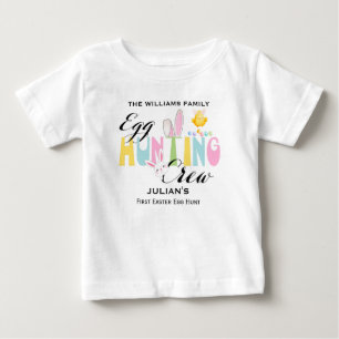 T-shirt Pour Bébé Pâques Pastel sur mesure Équipe de chasse aux oeuf