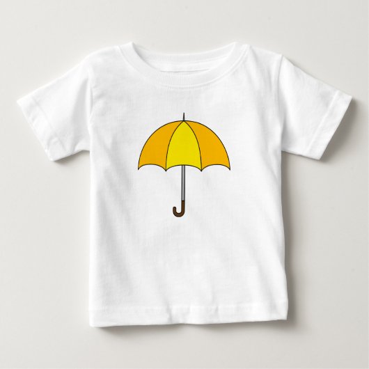 T-shirt Pour Bébé Parapluie jaune (Devant)