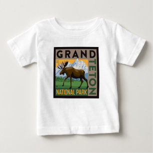 T-shirt Pour Bébé Parc national de Grand Teton Moose