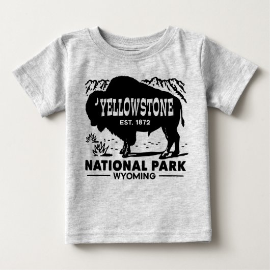 T-shirt Pour Bébé Parc national de Yellowstone (Devant)
